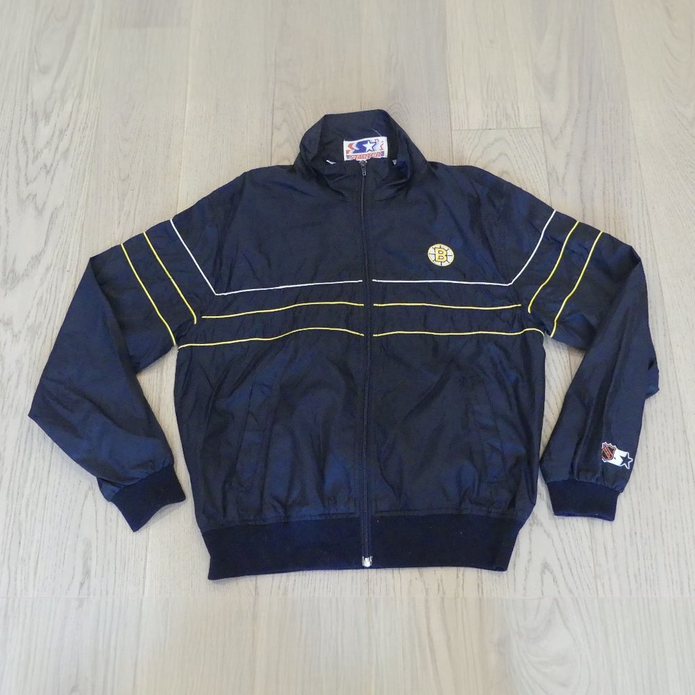Boston Bruins NHL Vintage 1990s Starter Black Medium Tracksuit Jacket